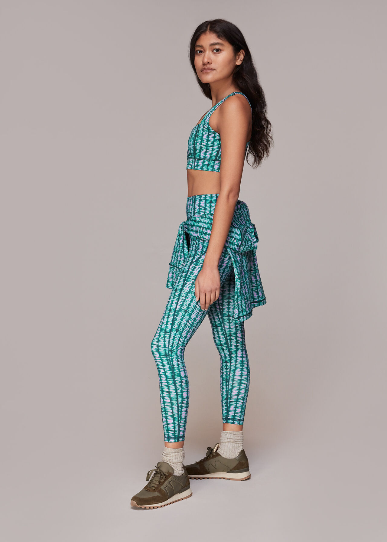 Abstract Wave Layered Legging